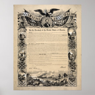 Poster Document de proclamation d'émancipation Imprimer