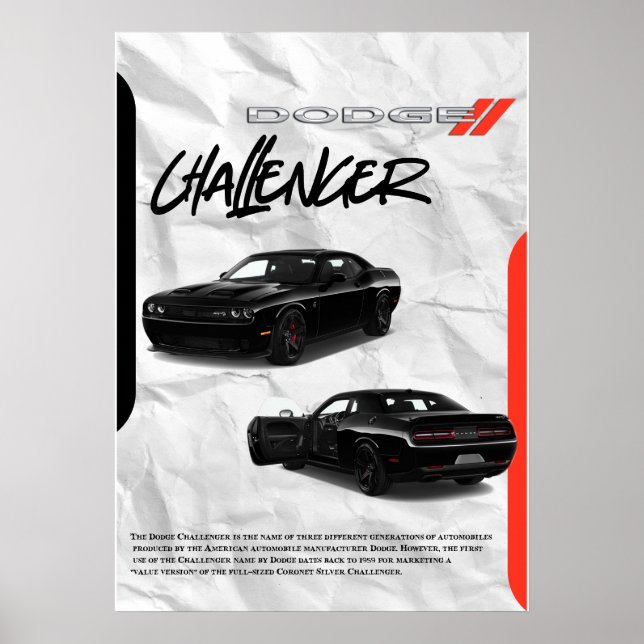 Poster Dodge Challenger (Devant)