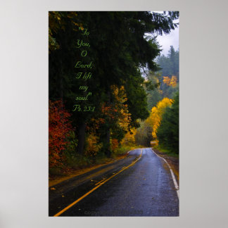 Poster Dodge Road Splendor avec verset Écriture