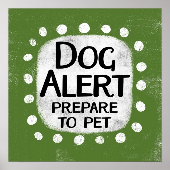 Poster Dog Alert Wall Art (Devant)