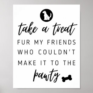 Poster Dog Biscuit   Dog Treat   Wedding Favor Sign 