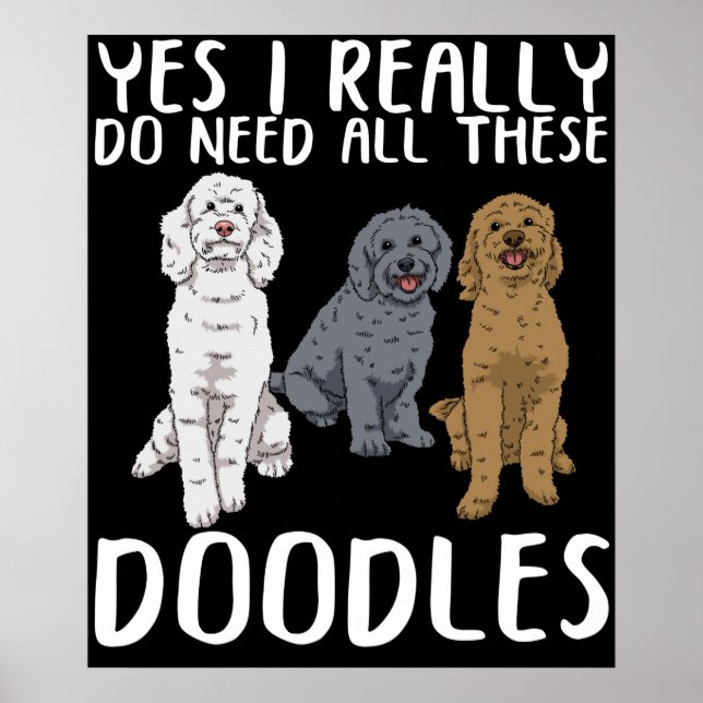Poster Dog Doodle Maman Cadeaux Papa Labradoodle Doodle (Devant)