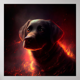 Poster Dog rouge