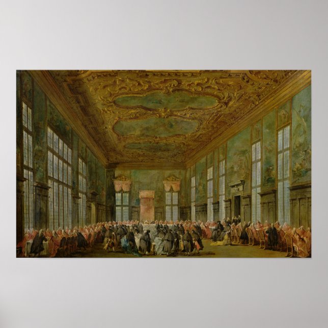 Poster Doge Alvise Mocenigo IV donnant un banquet (Devant)