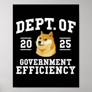 Poster Doge D.o.g.e Ministère de l'Efficacité du gouverne