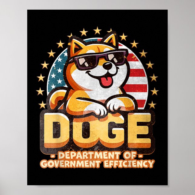 Poster Doge D.o.p.e. Ministère de l'Efficacité gouverneme (Devant)