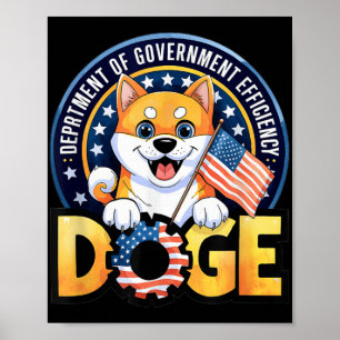 Poster Doge Doge Crypto meme Département De Gouvernement 