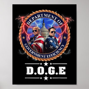 Poster Doge Ministère De L'Efficacité Gouvernementale Tru