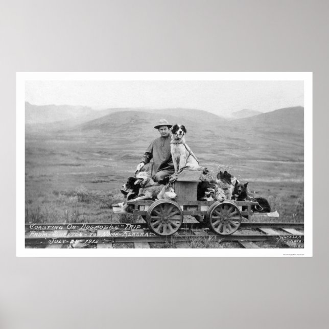 Poster Dogmobile Trip Alaska 1912 (Devant)