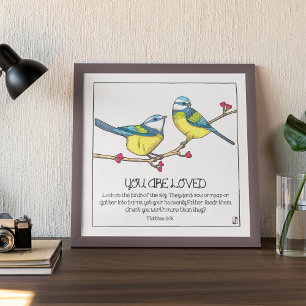 Poster d'oiseaux aimés