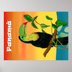 Poster d'oiseaux tropicaux du Toucan