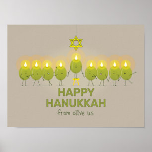 Poster d'Olive Hanoukka Menorah