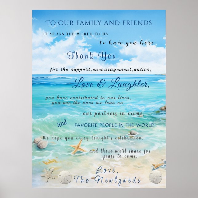 Poster Dollars De Sable Tropical, Mariage De Bord De Mer (Devant)
