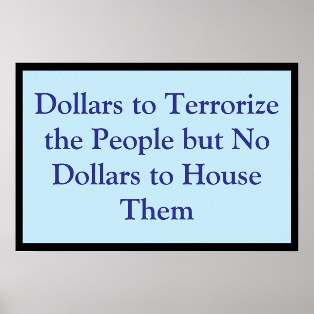 Poster Dollars to Terrorize the People (Devant)