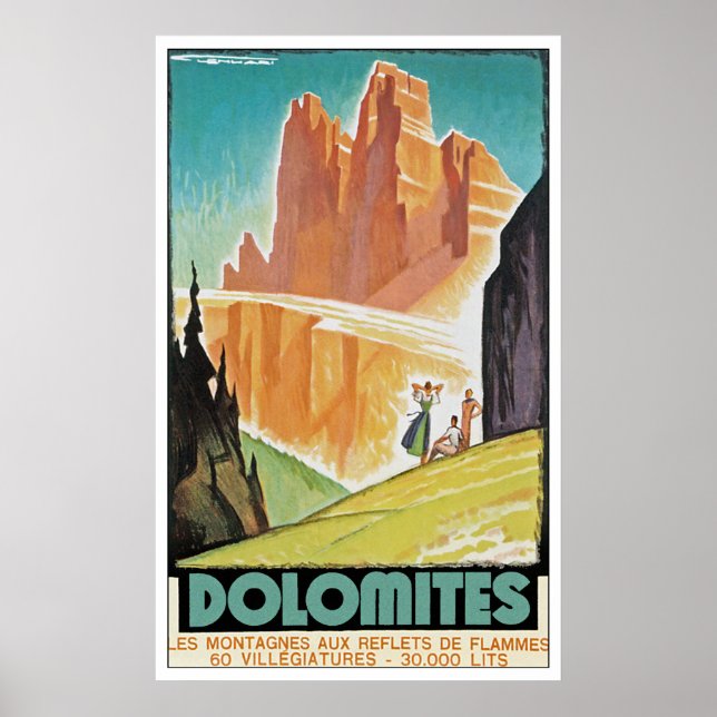 Poster Dolomites (Devant)