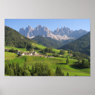 Poster Dolomites de père Noël Maddalena