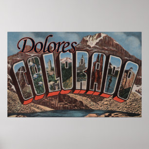 Poster Dolores, Colorado - Scènes de grandes lettres