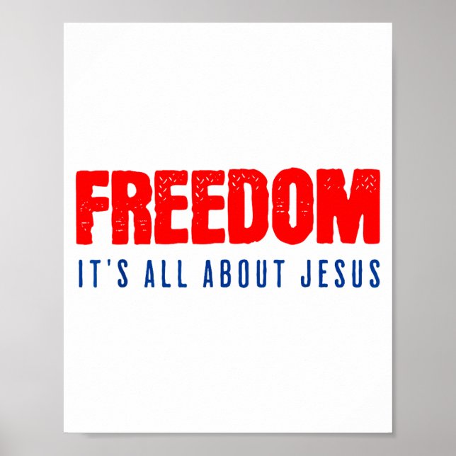 Poster Dom, It's All About Jesus Christian Patriot  (Devant)