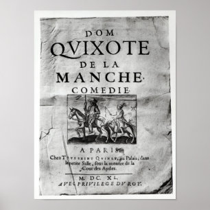 Poster Dom Quixote de La Manche Comedie'