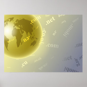 Poster Domain Globe Background