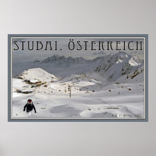 Poster Domaine skiable du glacier de Stubai