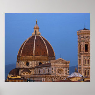 Poster Dôme de la cathédrale Père Noël Maria del Fiore au