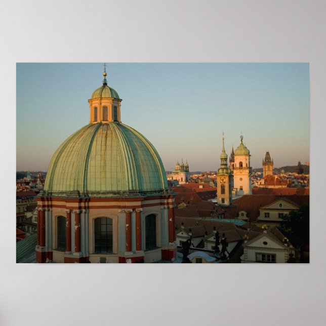 Poster Dôme de l'église Saint François, Prague, Tchèque (Devant)