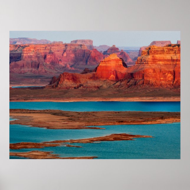 Poster Dominguez Butte & Lake Powell, Utah (Devant)