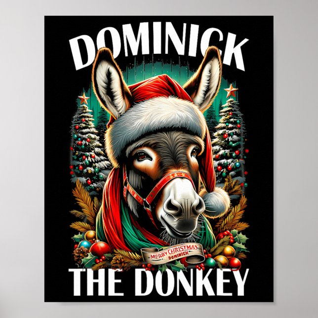 Poster Dominick L'âne Drôle Noël Italien Christ (Devant)