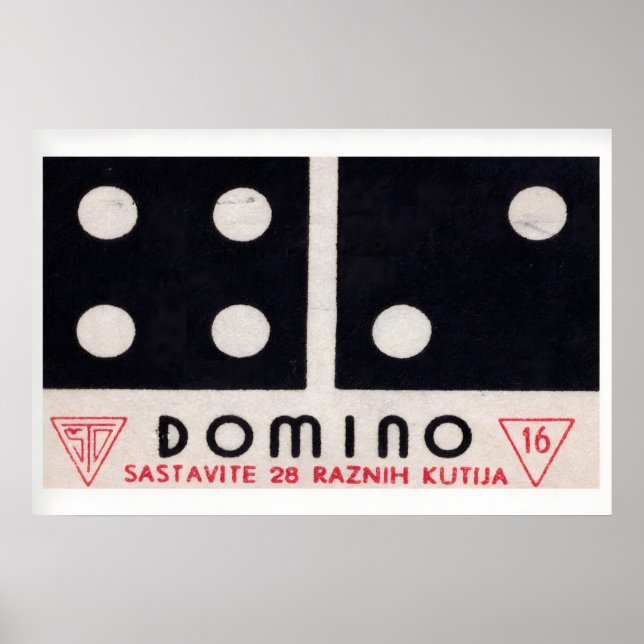Poster Domino - Matchbox Print - Aesthetic Wall Art (Devant)