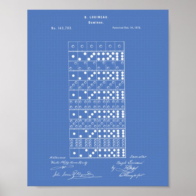 Poster Dominos 1873 Plan directeur de l'art des brevets (Devant)