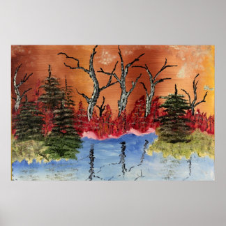 Poster Dommages Chroniques "Arlington Pond"Org. Art