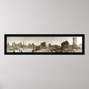 Poster Dommages sismiques SF CA Photo 1906