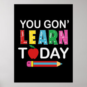 Poster Don de l'enseignant que vous voulez apprendre aujo