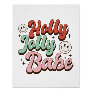 Poster Don de Noël Holly Jolly Babe
