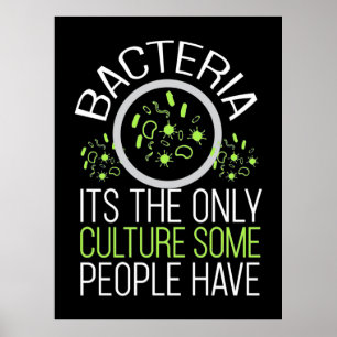Poster Don de scientifique Bactéries C'Est La Seule Cul