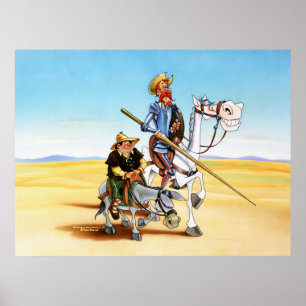 POSTER DON DON QUICHOTTE ET SANCHO - COPIE DE TOILE