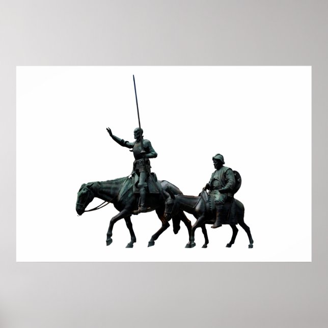 Poster Don Quichotte et Sancho Panza (Devant)