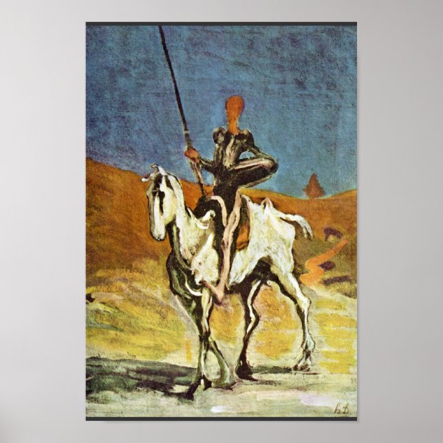 Poster Don Quichotte Et Sancho Panza De Daumier Honoré (B (Devant)