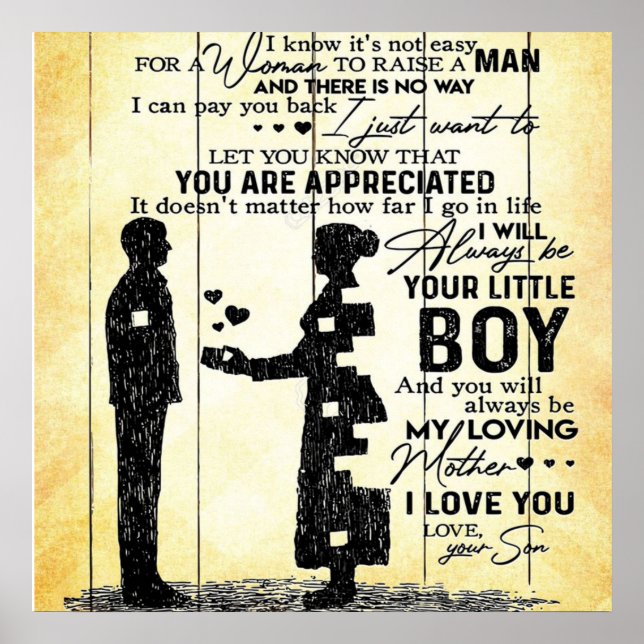 Poster Don Son To My Mom, Meilleur cadeau pour Maman, (Devant)