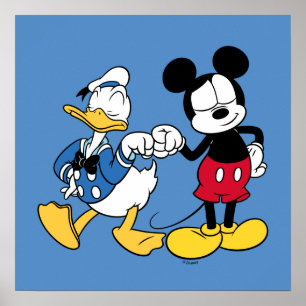 Poster Donald Duck & Mickey Poing Bump