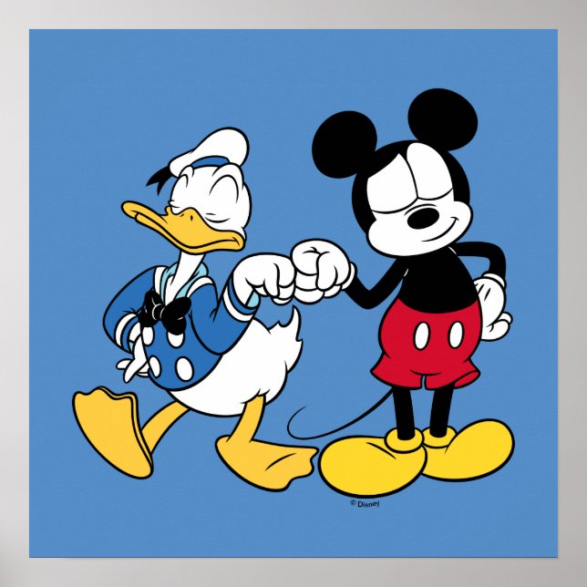 Poster Donald Duck & Mickey Poing Bump (Devant)