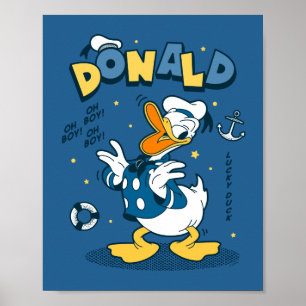 Poster Donald Duck   Oh mon garçon ! Oh mon Dieu ! Lucky