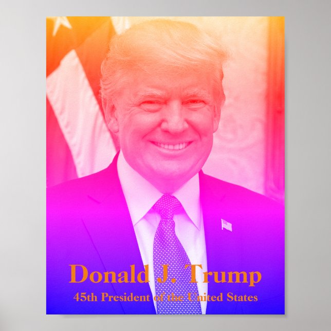 Poster Donald J. Trump, 45e président des États-Unis (Devant)