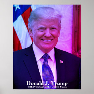 Poster Donald J. Trump, 45e président des États-Unis