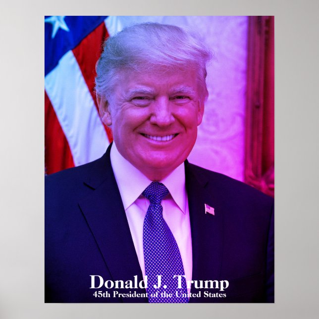 Poster Donald J. Trump, 45e président des États-Unis (Devant)