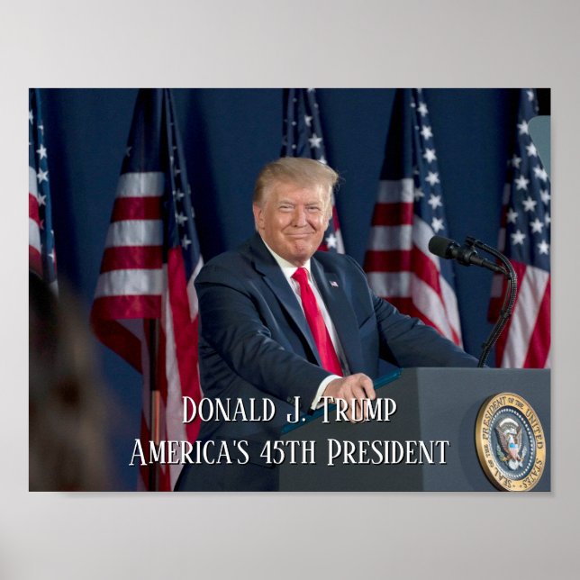 Poster Donald J. Trump 45e président Keepsaké (Devant)