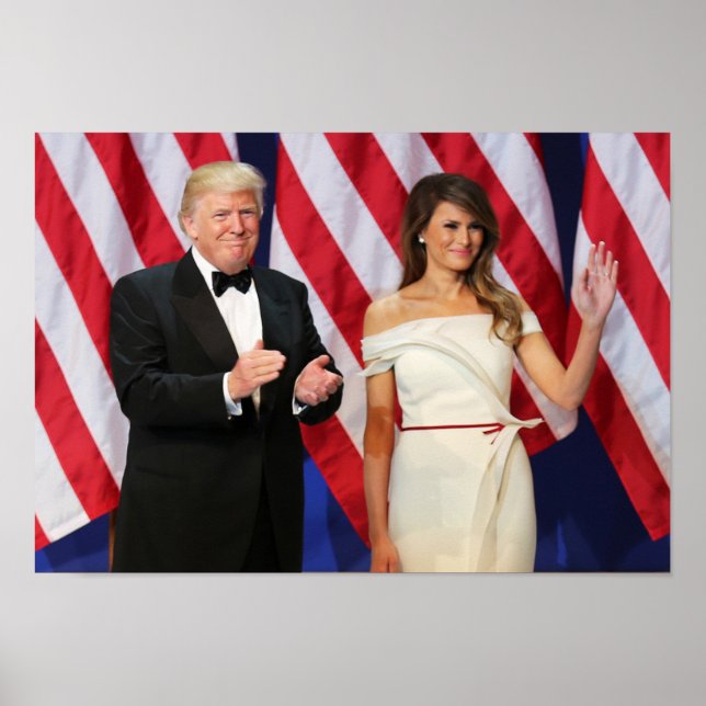 Poster Donald & Melania Trump à l'investiture (Devant)