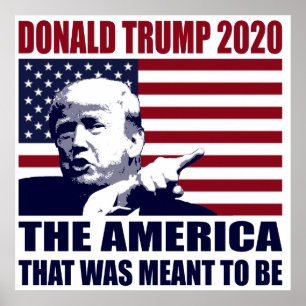 Poster Donald Trump 2020 pour l'élection présidentielle 2