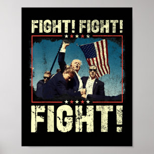 Poster Donald Trump 2024 Combattre Donald Trump